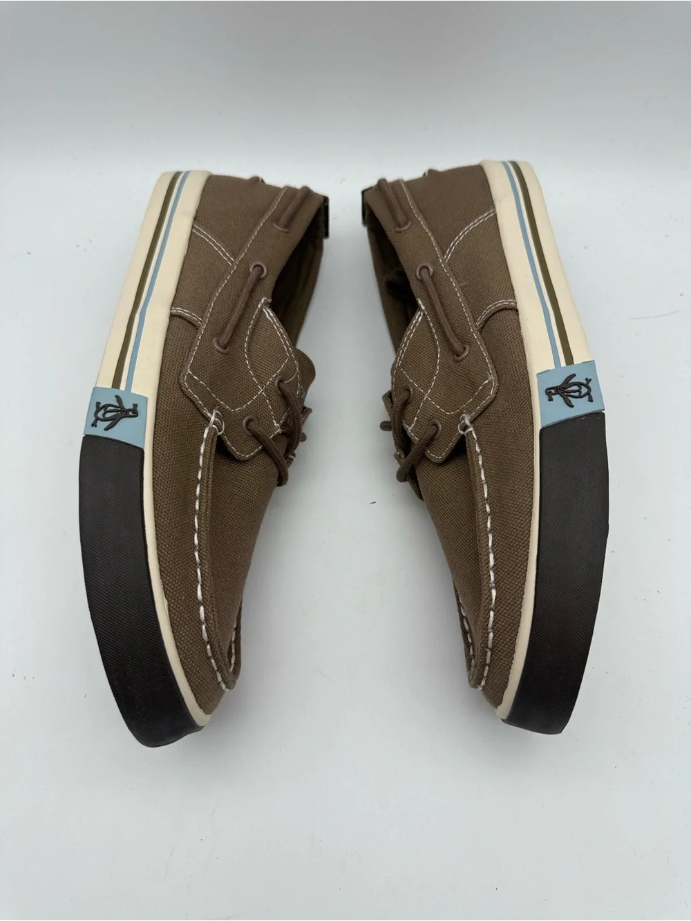 BRAND NEW Original Penguin Fly Ocean Boat Shoe Size 9.5 Fossil/Brown